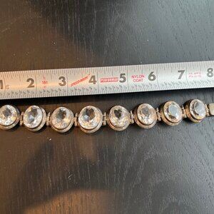 Vintage Crystal and Sterling bracelet